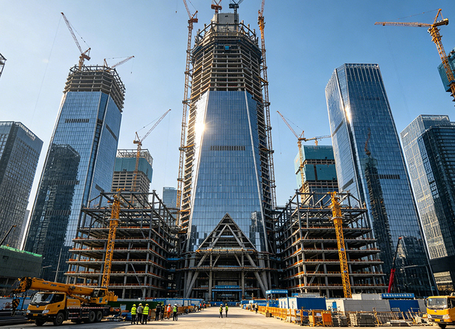 Super high-rise landmarks, office buildings, urban complexes and core tube projects